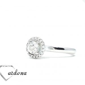 Anillo compromiso Carolina oro blanco 18k - hover