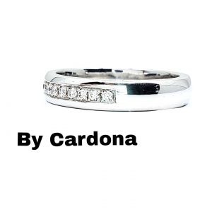 ARGOLLA ORO BLANCO 18 K  PORTUGAL  DIAMANTE - hover