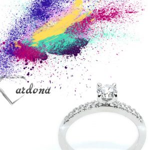 Anillo compromiso florida oro blanco 18k - hover