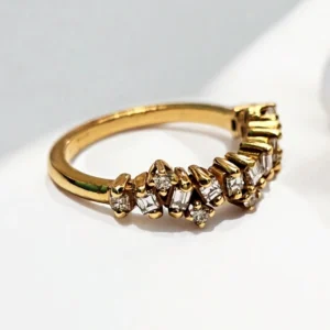 Argolla diana oro amarillo y diamante - hover
