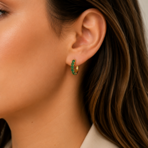 Aretes Verde Eterno Candelaria - hover