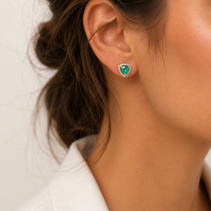 Aretes Eternidad Esmeralda Colombiana - hover