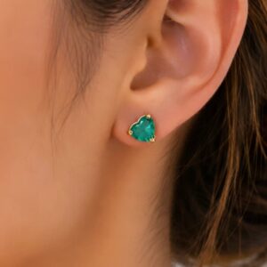 Aretes Eternidad Esmeralda Colombiana - hover