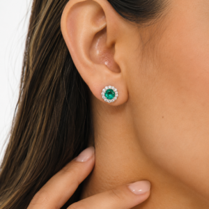 Aretes Esmeralda Alma Colombiana - hover