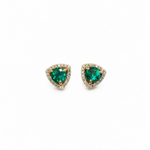 Aretes Eternidad Esmeralda Colombiana